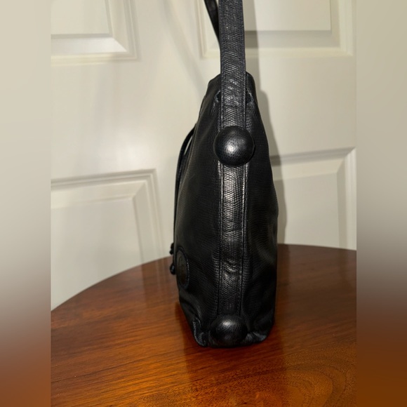 Carlos Falchi Black Drawstring Crossbody - Picture 14 of 16